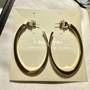 India Hicks Leticia gold plated hoops